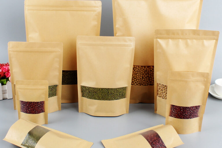 Custom open window kraft paper food bag (1)