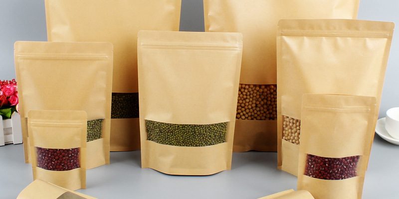 Custom open window kraft paper food bag (1)