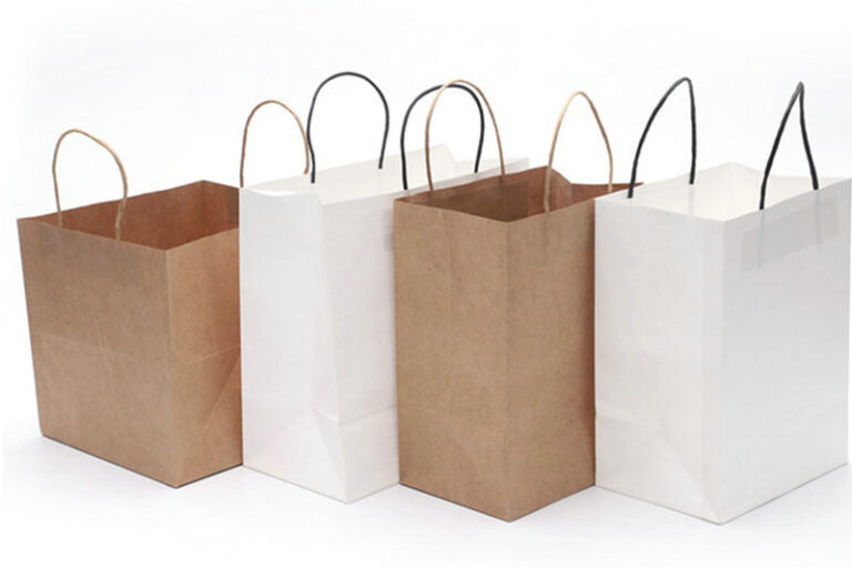 Custom printed logo kraft paper bag (3)
