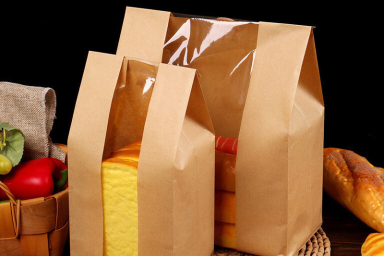 Kraft paper square bottom food bag (3)
