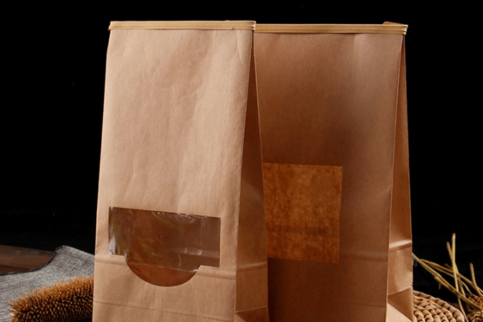 Kraft paper window food paper bag (1)
