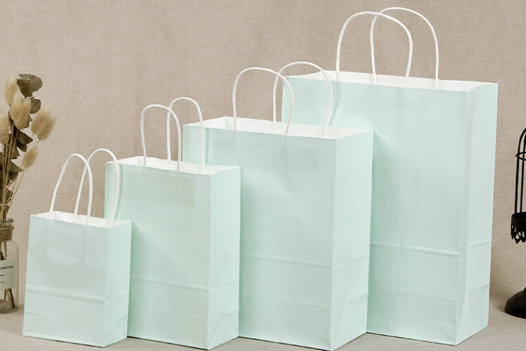 Light green kraft paper bag customization (3)