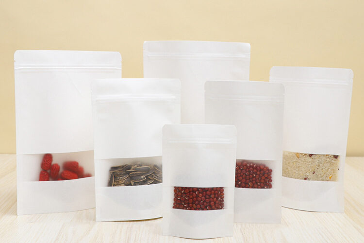 Matte white kraft paper pouch wholesale (3)