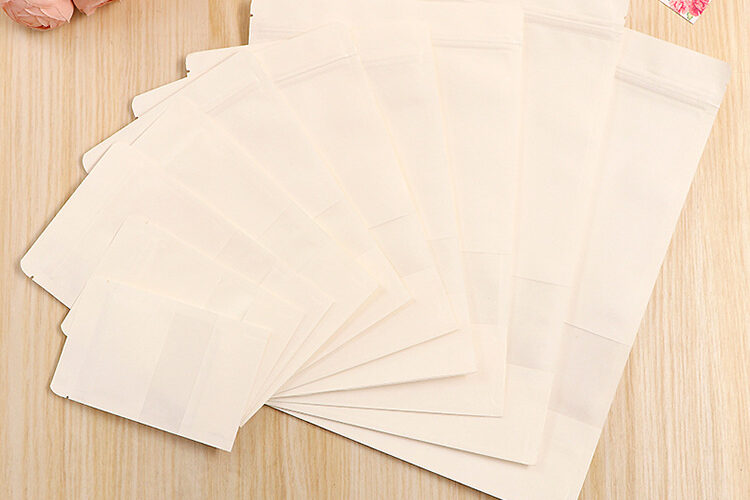 Matte white kraft paper pouch wholesale (5)