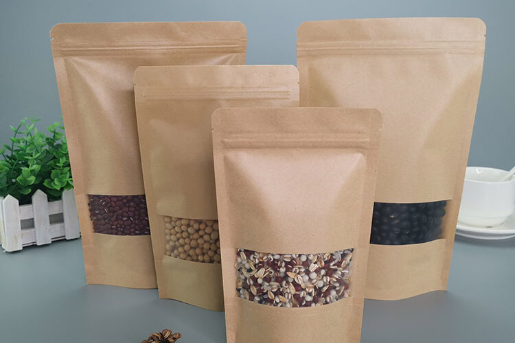 Multi-specification kraft paper bag with frosted window (3)