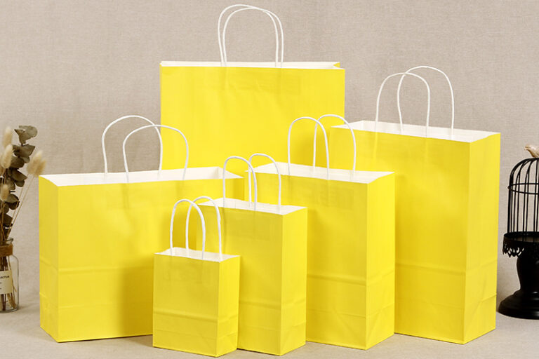 Spot yellow kraft paper bag customization (3)