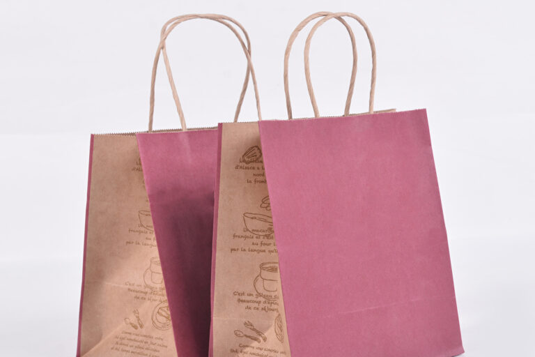 Vintage kraft paper food packaging bag (1)