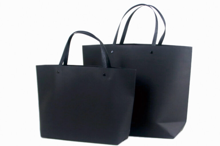 Black multi-size special-shaped paper bags wholesale (3)