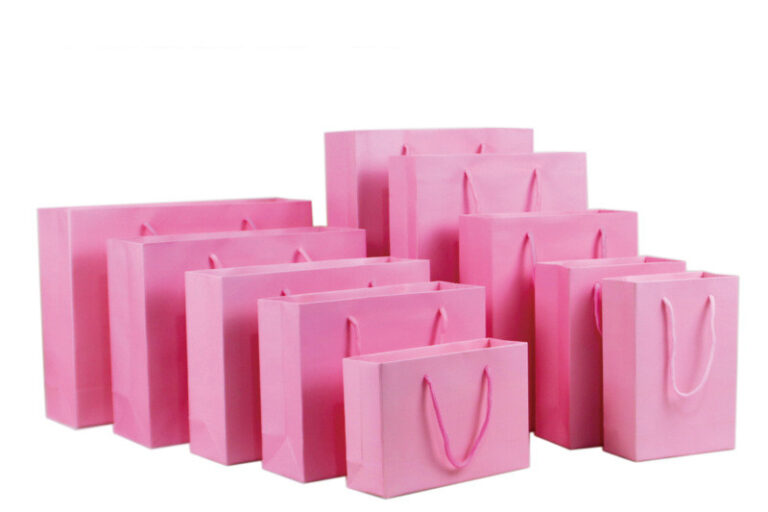 Christmas white card paper bag shopping bag custom (5)