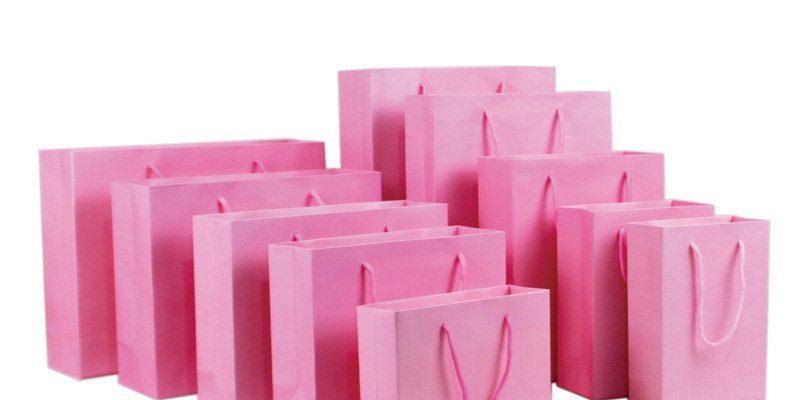 Christmas white card paper bag shopping bag custom (5)