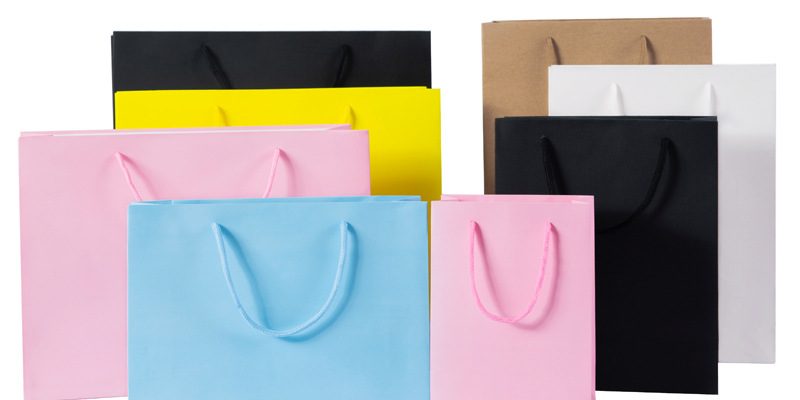 Christmas white card paper bag shopping bag custom (7)