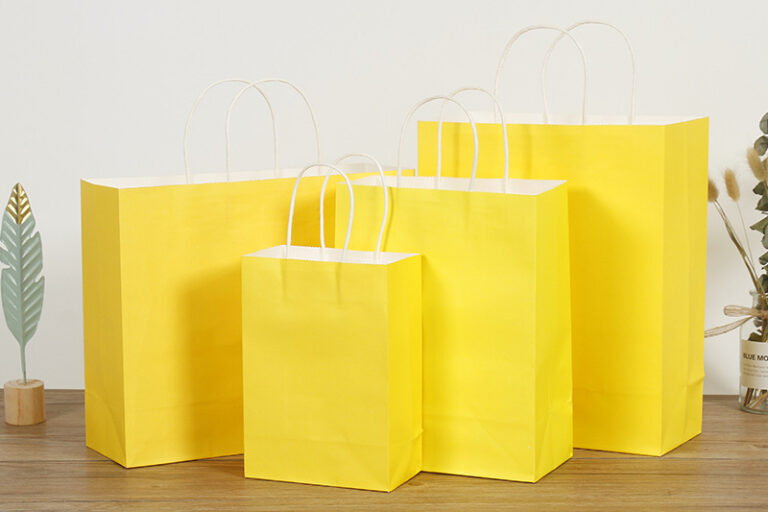 Color kraft paper food packaging bag (3)