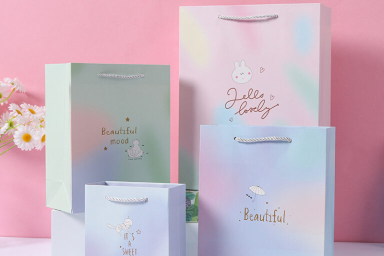 Colorful cartoon pattern gift bag shopping bag (4)