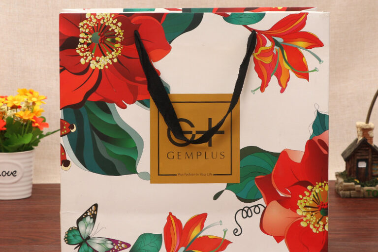 Custom color pattern clothing portable paper bag (1)