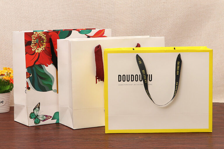 Custom color pattern clothing portable paper bag (3)