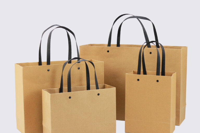 Hand-held thickened shopping kraft paper bag (1)
