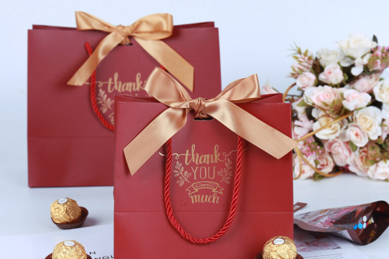 Hot stamping logo gift bag shopping bag wholesale (1)