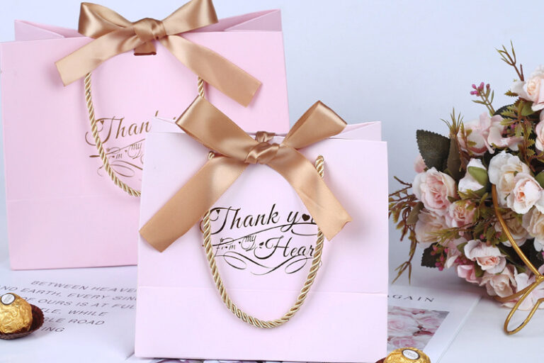 Hot stamping logo gift bag shopping bag wholesale (3)