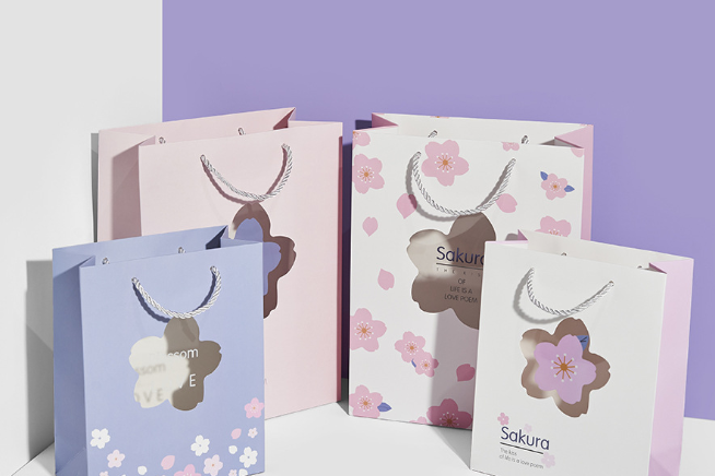 Light color printed translucent shopping bag (1)