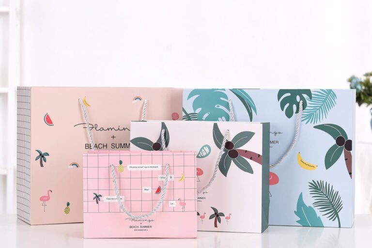 Printed small fresh shopping paper bag (2)