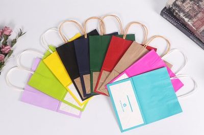 Logo Customized Takeaway Packaged Kraft Paper Bag (4)