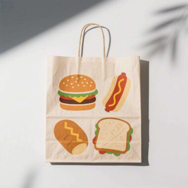 Eco-friendly brown kraft paper bags for food packaging