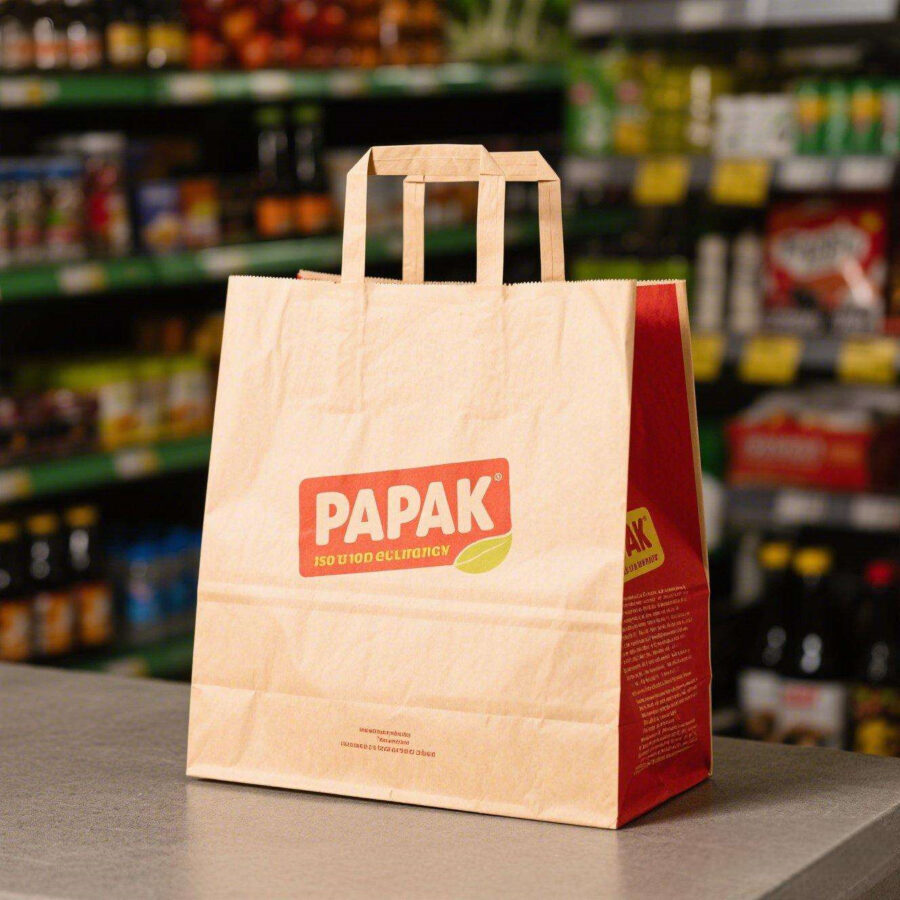 Eco-friendly brown kraft paper bags for food packaging