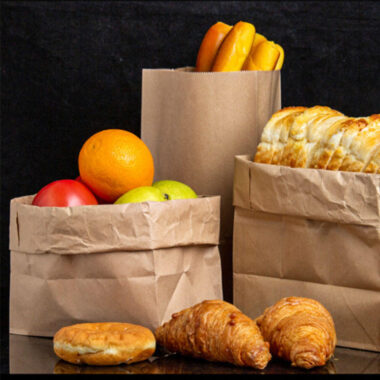Eco-friendly biodegradable kraft paper takeaway food bags