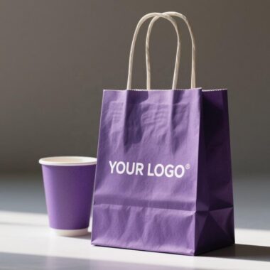 High-quality coffee takeaway kraft paper bags with handles