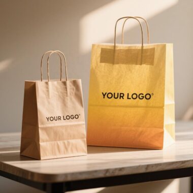 High-quality coffee takeaway kraft paper bags with handles