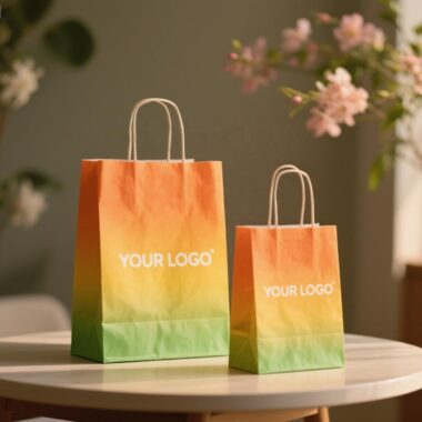 High-quality coffee takeaway kraft paper bags with handles