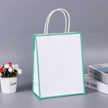 Colorful kraft paper bags for retail and gift packaging