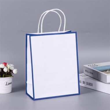 Colorful kraft paper bags for retail and gift packaging