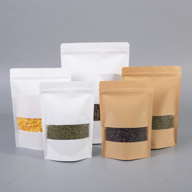 Eco-friendly paper pouch with transparent window