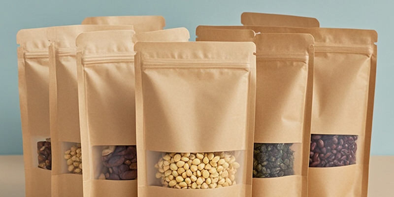 Eco-friendly paper pouch with transparent window