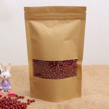 Eco-friendly paper pouch with transparent window