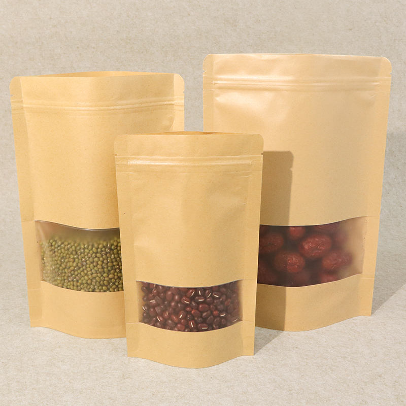 Eco-friendly paper pouch with transparent window