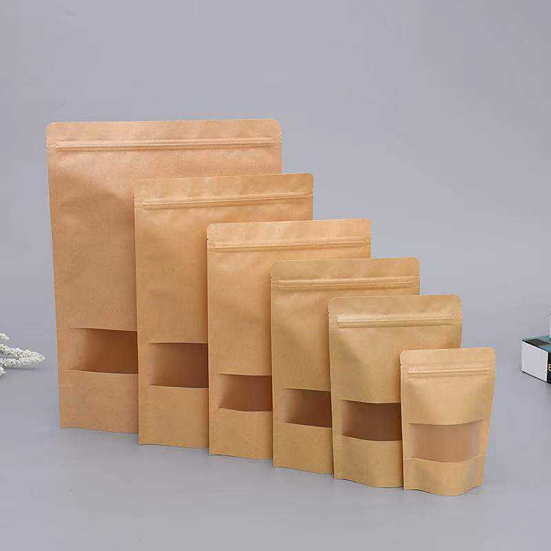 Eco-friendly paper pouch with transparent window