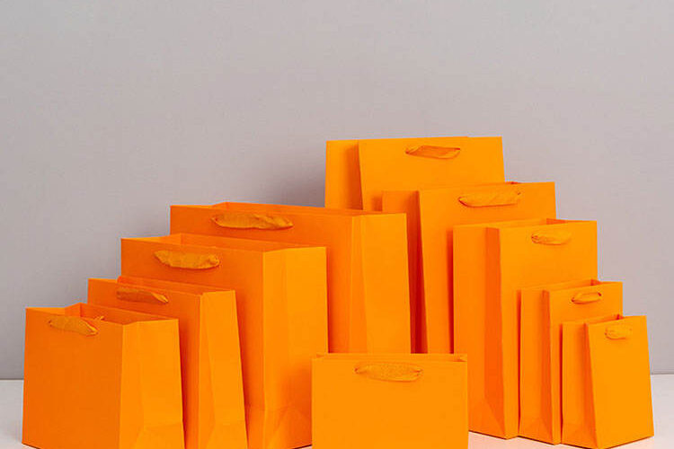 Custom Logo Gift Shopping Paper Bags (1) Custom logo gift shopping paper bags for retail and brand packaging