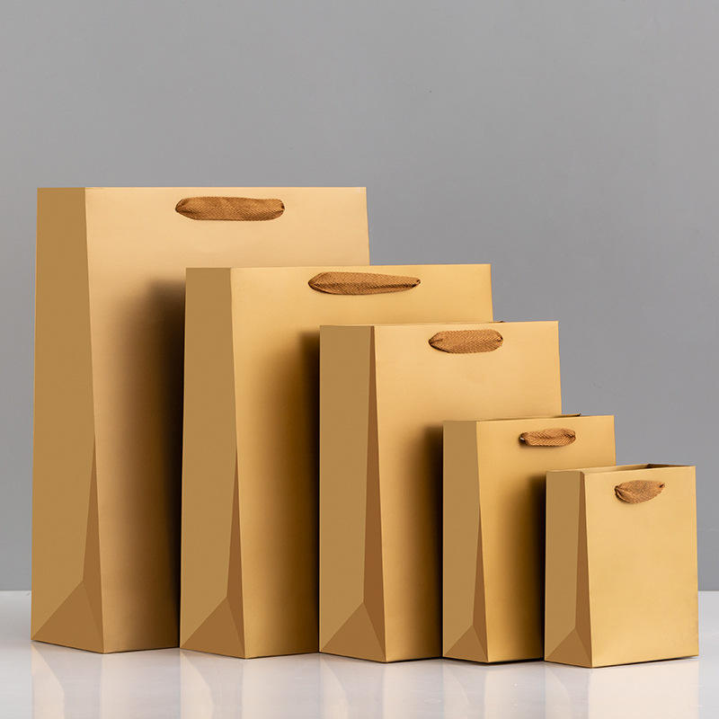 Custom logo gift shopping paper bags for retail and brand packaging