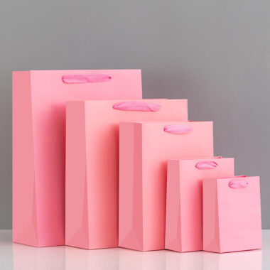 Custom logo gift shopping paper bags for retail and brand packaging