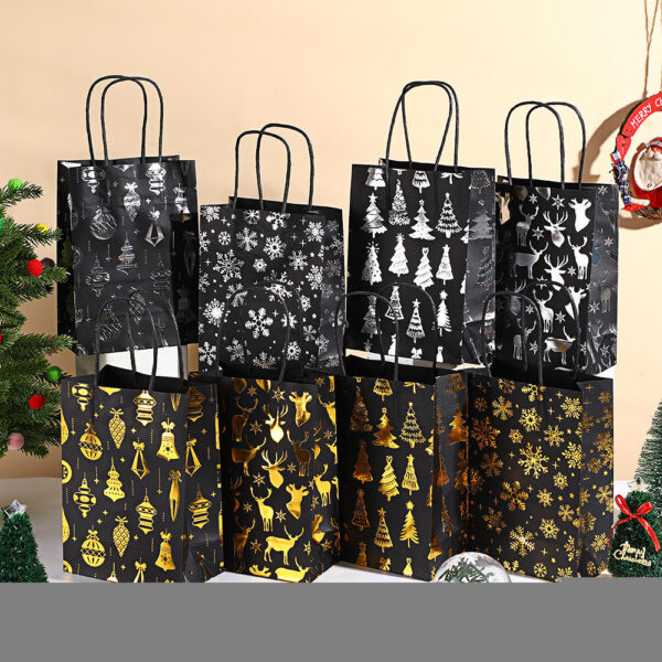 Custom Christmas tree printed kraft paper gift bags