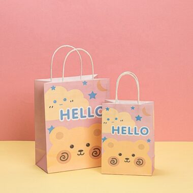 Wholesale cute cartoon birthday bakery gift paper bags