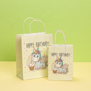 Wholesale cute cartoon birthday bakery gift paper bags
