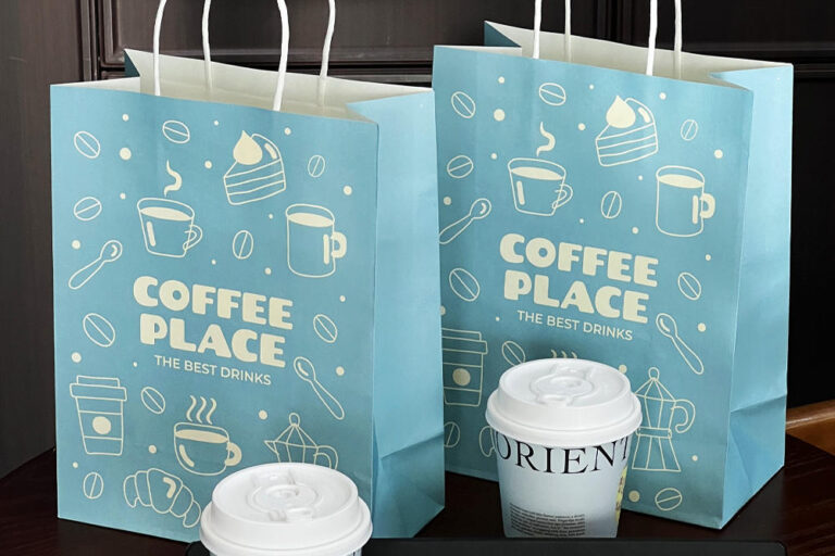 Eco-Friendly Bakery & Coffee Shop Kraft Paper Bags (2) Kraft paper bags for bakery and coffee shop packaging