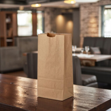 Biodegradable kraft paper food bags for snacks and bakery