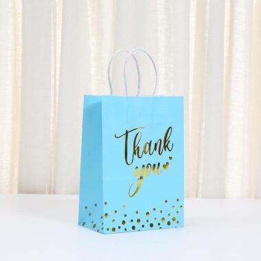Custom logo kraft paper gift shopping bags for retail and events