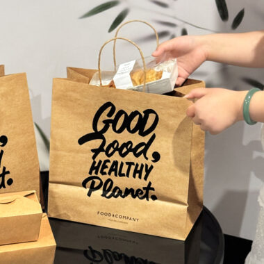 Custom logo brown kraft paper takeaway bags for fast food