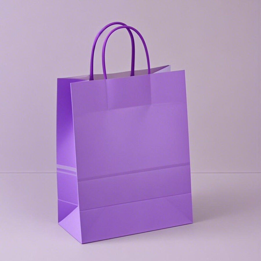 Custom logo kraft paper bags for gifts, shoes, and clothing