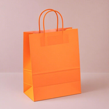 Custom logo kraft paper bags for gifts, shoes, and clothing